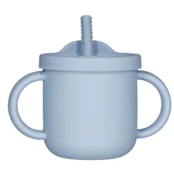 Gobelet avec paille - Bleu