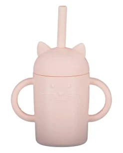 Gobelet avec paille - Rose